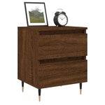 vidaXL Table de chevet chêne marron 40x35x50 cm bois d’ingénierie