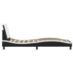 vidaXL Cadre de lit avec LED sans matelas noir et blanc 80x200 cm