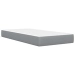 vidaXL Cadre de lit avec matelas Gris clair 90 x 190 cm Tissu