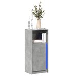 vidaXL Buffet avec LED gris béton 42 5x34x100 cm bois d'ingénierie