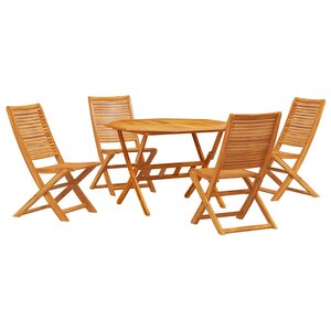vidaXL Ensemble de salle à manger pour jardin 5 Pièces Marron