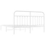 vidaXL Cadre de lit métal sans matelas et tête de lit blanc 183x213 cm