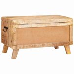 vidaXL Boîte de rangement 70 x 35 x 40 cm bois de manguier massif