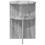 vidaXL Table d'appoint Sonoma gris Ø 39 5 x 55 cm Bois d'ingénierie