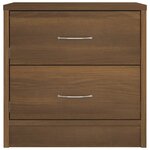 vidaXL Tables de chevet 2Pièces chêne marron 40x30x40cm bois d'ingénierie