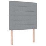 vidaXL Lit à ressorts avec coussin Gris clair 200 x 90 cm tissu