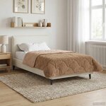 vidaXL Duvet d'été simple Matelassé Taupe 140 x 220 cm