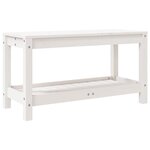 vidaXL Banc de jardin blanc 82 5x35x45 cm bois massif de pin