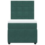 vidaXL Sommier à lattes de lit et matelas Vert foncé 80x200 cm Velours