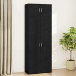 vidaXL Armoire de rangement 3 Pièces Chêne noir