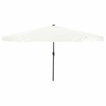 vidaXL Parasol de jardin Blanc et Noir 395 x 395 x 245 cm