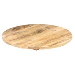 vidaXL Dessus de table Bois de manguier solide Rond 25-27 mm 70 cm