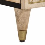 vidaXL Tables de chevet 2 Pièces 40x33x46 cm Bois de manguier solide