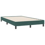 vidaXL Sommier à lattes de lit et matelas et LED vert foncé 120x220cm velours