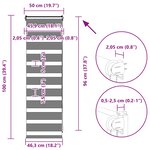 vidaXL Store zèbre blanc 50x100 cm largeur du tissu 45 9 cm polyester