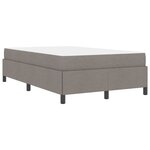 vidaXL Lit à ressorts Taupe  Noir 120 x 190 cm Tissu  Bois Engineered