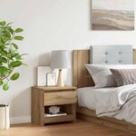 vidaXL Table de chevet chêne artisanal 40x30x39 cm bois d'ingénierie