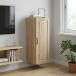 vidaXL Armoire Murale 33 x 34 5 x 90 cm Bois d'ingénierie Chêne Sonoma