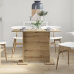 Table de salle à manger vidaXL en chêne artisanal 110x60x75 cm en bois d'ingénierie
