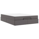 vidaXL Cadre de lit avec matelas Gris 160 x 200 cm Faux cuir