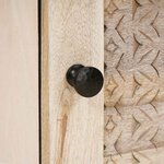 vidaXL Table de chevet Beige 40 x 33 x 46 cm bois de manguier massif