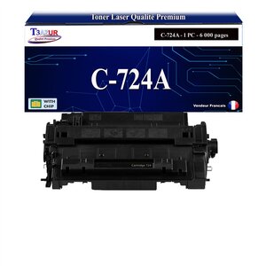 T3AZUR -Toner compatible avec Canon 724 (3481B002) pour Canon LBP6750DN LBP6780X MF512x MF515x