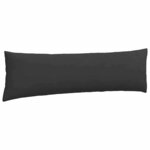 vidaXL Coussins de canapé 2 Pièces Noir 145 x 40 cm tissu