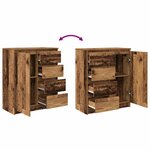 vidaXL Buffet avec tiroirs vieux bois 71x35x84 cm bois d'ingénierie