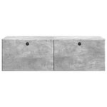 vidaXL Meuble TV mural 98 x 41 x 30 cm Gris béton Bois d'ingénierie