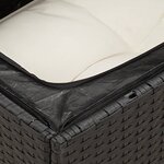 vidaXL Salon de jardin 6 Pièces avec coussins noir résine tressée