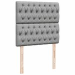 vidaXL Sommier à lattes de lit avec matelas Gris clair 100x200cm Tissu