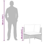 vidaXL Canapé d'angle sectionnel avec coussins Gris Résine tressée