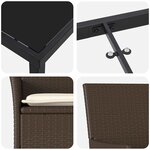 vidaXL Ensemble de salle à manger pour jardin 5 Pièces Marron polyrotin
