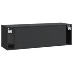 vidaXL Meuble TV mural Noir 98 x 31 x 30 cm Bois d'ingénierie