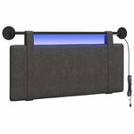 vidaXL Tête de lit suspendue Noir PU antique