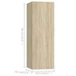 vidaXL Ensemble de meuble TV 6 Pièces Chêne sonoma Bois d'ingénierie