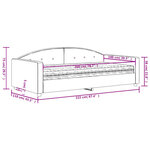 vidaXL Lit de jour avec matelas noir 100x200 cm velours