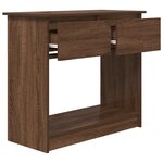 vidaXL Table console avec tiroirs chêne marron 85 5x38 5x74 5 cm