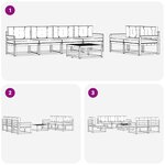 vidaXL Ensemble de canapés d'extérieur 6 Pièces Blanc et anthracite