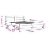 vidaXL Cadre de lit et tête de lit sans matelas gris béton 150x200 cm