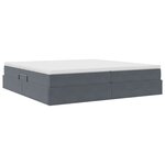 vidaXL Lit avec rangement et matelas Gris foncé 200 x 200 cm Velours