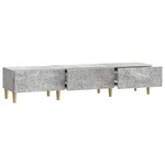 vidaXL Meuble TV 147 x 34 5 x 30 cm Gris béton Bois d'ingénierie