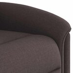 vidaXL Fauteuil inclinable Marron foncé Tissu