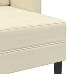 vidaXL Canapé 2 places avec méridienne en L crème 125 cm similicuir