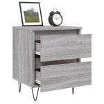 vidaXL Table de chevet sonoma gris 40x35x50 cm bois d’ingénierie