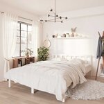 vidaXL Cadre de lit sans matelas blanc bois massif 160x200 cm