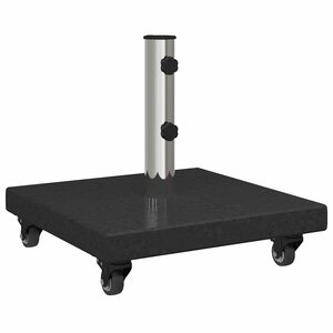 vidaXL Pied de parasol Noir 45 x 45 x 43 cm Granit  Acier
