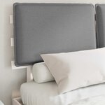 vidaXL Cadre de lit avec tête de lit rembourrée Gris clair