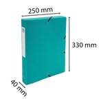 Boite De Classement Exabox Dos 40mm Polypropylène 7/10e Opak - A4 - Vert Foncé - X 8 - Exacompta