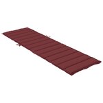 vidaXL Coussin de chaise longue rouge bordeaux mélangé 200x60x4 cm